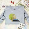 Sanji Smoke Embroidered Shirt, One Piece Embroidered Hoodie, Anime Embroidered Sweatshirt