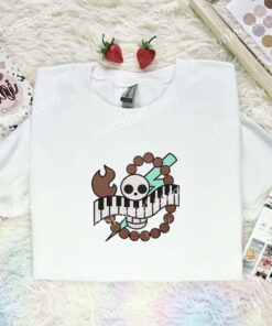 Scratchmen Apoo Jolly Roger Embroidered Shirt, One Piece Embroidered Hoodie, Anime Embroidered Sweatshirt (2)