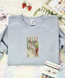 Senku Ishigami Embroidered Shirt, Dr Stone Embroidered Hoodie, Anime Embroidered Sweatshirt (3)