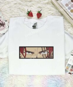 Shanks Eyes Embroidered Shirt, One Piece Embroidered Hoodie, Anime Embroidered Sweatshirt (2)