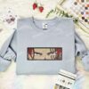 Shanks Eyes Embroidered Shirt, One Piece Embroidered Hoodie, Anime Embroidered Sweatshirt