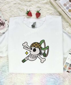 Usopp Sogeking Jolly Roger Embroidered Shirt, One Piece Embroidered Hoodie, Anime Embroidered Sweatshirt (2)
