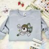 Usopp Sogeking Jolly Roger Embroidered Shirt, One Piece Embroidered Hoodie, Anime Embroidered Sweatshirt