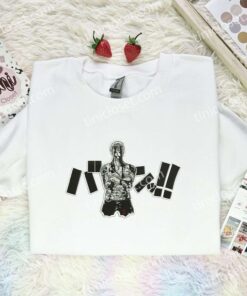 Zoro Black Letters Embroidered Shirt, One Piece Embroidered Hoodie, Anime Embroidered Sweatshirt (1)