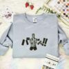 Zoro Black Letters Embroidered Shirt, One Piece Embroidered Hoodie, Anime Embroidered Sweatshirt