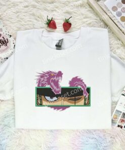 Zoro Eyes Purple Dragon Embroidered Shirt, One Piece Embroidered Hoodie, Anime Embroidered Sweatshirt (3)