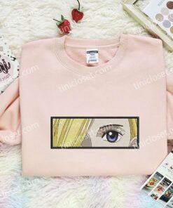 Vinsmoke Sora Eyes Embroidered Shirt, One Piece Embroidered Hoodie, Anime Embroidered Sweatshirt (1)