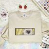 Vinsmoke Sora Eyes Embroidered Shirt, One Piece Embroidered Hoodie, Anime Embroidered Sweatshirt