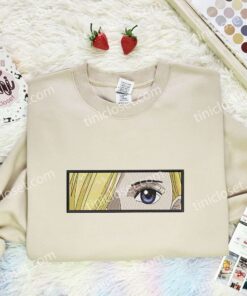 Vinsmoke Sora Eyes Embroidered Shirt, One Piece Embroidered Hoodie, Anime Embroidered Sweatshirt (2)