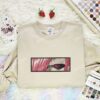 Vinsmoke Ichiji Eyes Embroidered Shirt, One Piece Embroidered Hoodie, Anime Embroidered Sweatshirt
