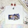 Vegeta Happy Inside Embroidered Shirt, Dragon Ball Embroidered Hoodie, Anime Embroidered Sweatshirt