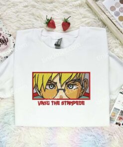 Vash The Stampede Eyes Embroidered Shirt, Trigun Embroidered Hoodie, Anime Embroidered T Shirt (2)