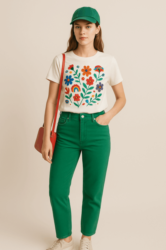 A well-thought-out color palette makes or breaks an embroidered t-shirt.
