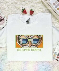 Master Roshi Eyes Embroidered Shirt, Dragon Ball Embroidered Hoodie, Anime Embroidered T Shirt (1)