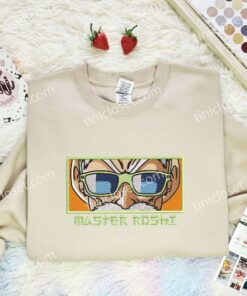 Master Roshi Eyes Embroidered Shirt, Dragon Ball Embroidered Hoodie, Anime Embroidered T Shirt (3)