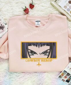 Faye Valentine Eyes Embroidered Shirt, Cowboy Bebop Embroidered Hoodie, Anime Embroidered T Shirt (1)