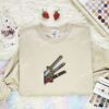 Zoro Three Swords Embroidered Shirt, One Piece Embroidered Hoodie, Anime Embroidered Sweatshirt