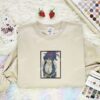 Yuzuriha Embroidered Shirt, Hell’s Paradise Jigokuraku Embroidered Hoodie, Anime Embroidered Sweatshirt