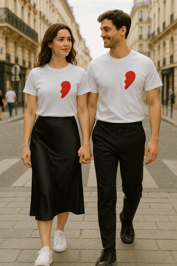 You can even get your date to wear couple embroidered shirts with you.