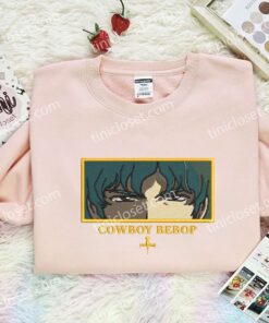 Spike Spiegel Eyes Embroidered Shirt, Cowboy Bebop Embroidered Hoodie, Anime Embroidered T Shirt (2)