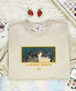 Spike Spiegel Eyes Embroidered Shirt, Cowboy Bebop Embroidered Hoodie, Anime Embroidered T Shirt (3)