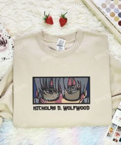 Nicholas D Wolfwood Eyes Embroidered Shirt, Trigun Embroidered Hoodie, Anime Embroidered Sweatshirt (3)