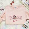 Baby Jason Voorhees Pink Teddy Embroidered Shirt, Horror Movie Embroidered Hoodie, Halloween Embroidered Sweatshirt