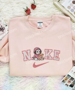 Baby Jason Voorhees Pink Teddy Embroidered Shirt, Horror Movie Embroidered Hoodie, Halloween Embroidered Sweatshirt (3)