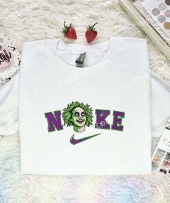 Beetlejuice Embroidered Shirt, Horror Movie Embroidered Hoodie, Halloween Embroidered Sweatshirt (2)