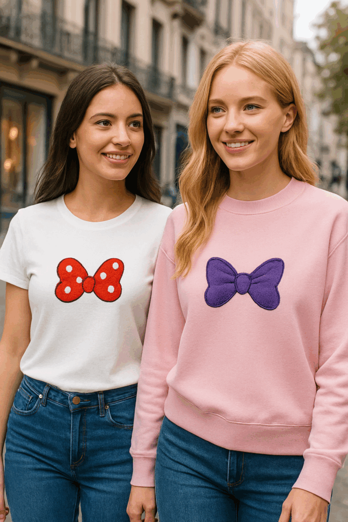 Minnie and Daisy bows - perfect for a BFF city stroll.
