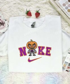 Beetlejuice Pumpkin Head Embroidered Shirt, Horror Movie Embroidered Hoodie, Halloween Embroidered Sweatshirt (2)