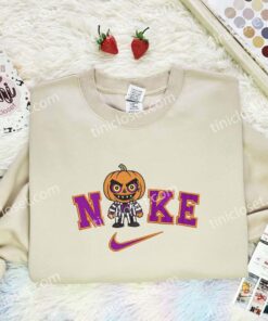 Beetlejuice Pumpkin Head Embroidered Shirt, Horror Movie Embroidered Hoodie, Halloween Embroidered Sweatshirt (3)