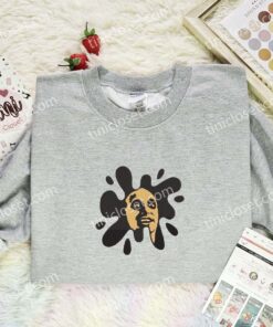 Beetlejuice Splash Embroidered Shirt, Horror Movie Embroidered Hoodie, Halloween Embroidered Sweatshirt (2)