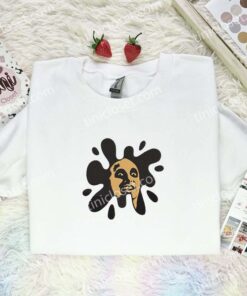 Beetlejuice Splash Embroidered Shirt, Horror Movie Embroidered Hoodie, Halloween Embroidered Sweatshirt (3)