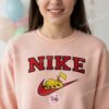 Sleeping Pikachu Embroidered Hoodie, Cute Pokemon Anime Sweatshirt, Sleepy Pika on Logo Crewneck