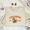 Arcanine Embroidered Shirt, Pokemon Embroidered Hoodie, Anime Embroidered Sweatshirt