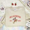Blaziken Embroidered Shirt, Pokemon Embroidered Hoodie, Anime Embroidered Sweatshirt
