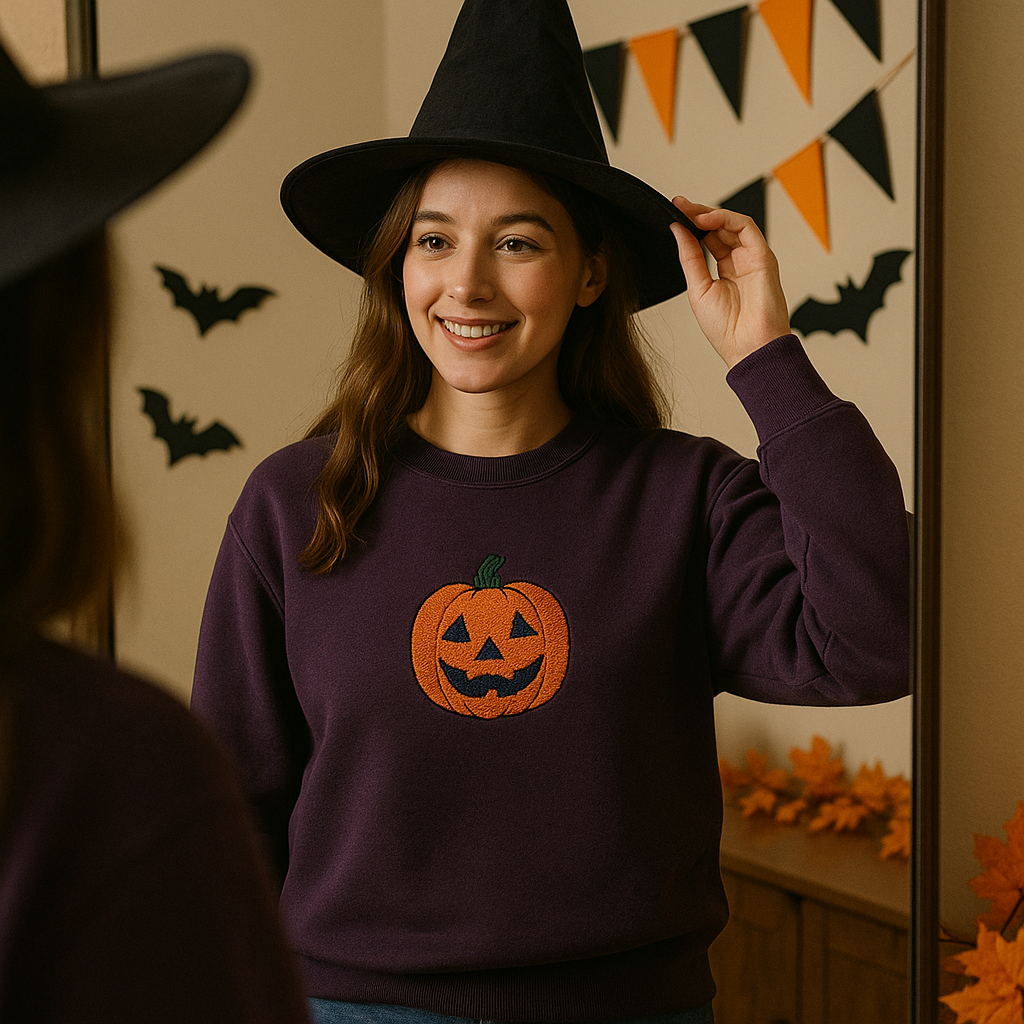 With Halloween embroidered shirts, you can whisper stories onto your clothes.