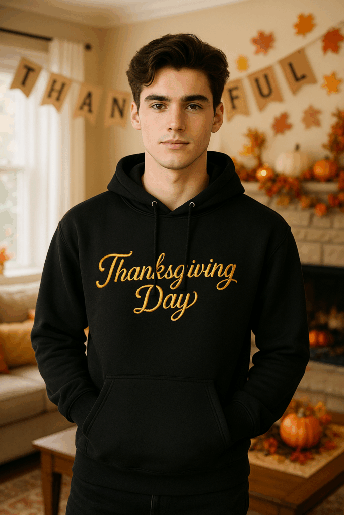 Thanksging Day embroidered shirts are a tactile way to honor togetherness, roots, and reflection.