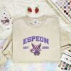 Espeon Embroidered Shirt, Pokemon Embroidered Hoodie, Anime Embroidered Sweatshirt