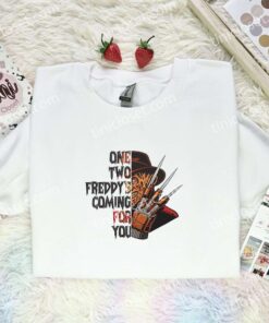 Freddy Krueger Embroidered Shirt, Horror Movie Embroidered Hoodie, Halloween Embroidered T Shirt (1)