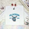 Glaceon Embroidered Shirt, Pokemon Embroidered Hoodie, Anime Embroidered Sweatshirt