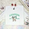 Leafeon Embroidered Shirt, Pokemon Embroidered Hoodie, Anime Embroidered Sweatshirt