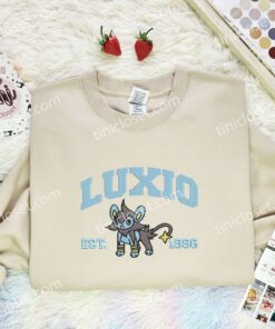 Luxio Embroidered Shirt,Pokemon Embroidered Hoodie, Anime Embroidered Sweatshirt (2)