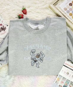Machamp Embroidered Shirt,Pokemon Embroidered Hoodie, Anime Embroidered Sweatshirt (3)