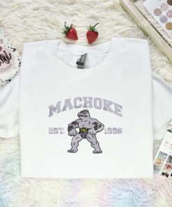 Machoke Embroidered Shirt,Pokemon Embroidered Hoodie, Anime Embroidered Sweatshirt (1)