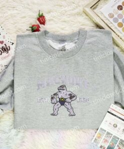 Machoke Embroidered Shirt,Pokemon Embroidered Hoodie, Anime Embroidered Sweatshirt (3)