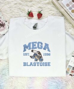 Mega Embroidered Shirt, Pokemon Embroidered Hoodie, Anime Embroidered Sweatshirt (3)