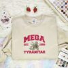 Mega Tyranitar Embroidered Shirt, Pokemon Embroidered Hoodie, Anime Embroidered Sweatshirt