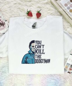Michael Myers Embroidered Shirt, Horror Movie Embroidered Hoodie, Halloween Embroidered T Shirt (1)